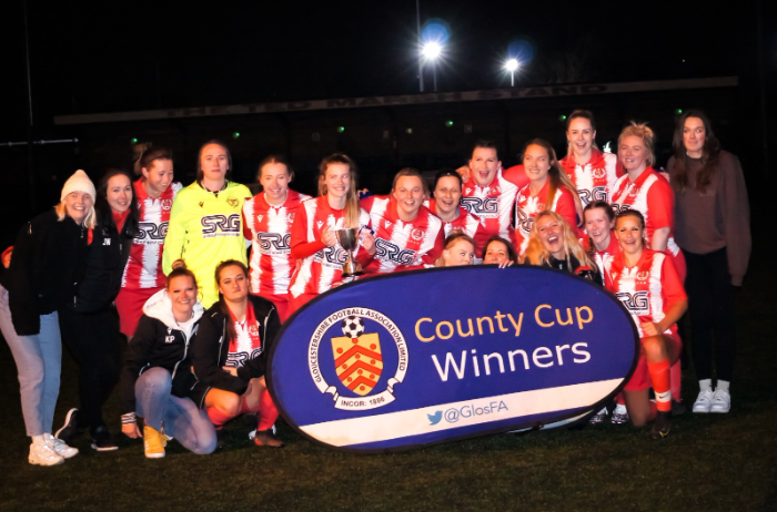 Cheltenham Civil Service AFC ladies team, County Cup winners